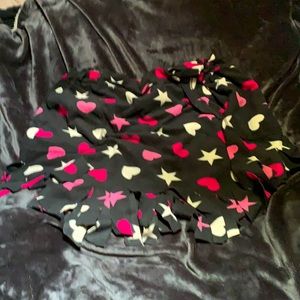 Handmade starry n heart fleece skirt